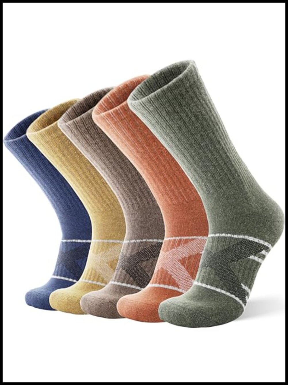 Merino Wool Hiking Socks Crew Boot Work Socks for Men Women Moisture-Wicking